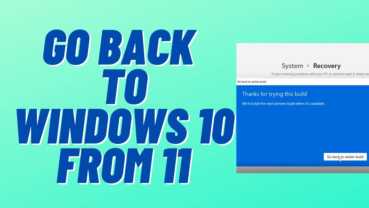 Can I go back to Windows 10 from 11?