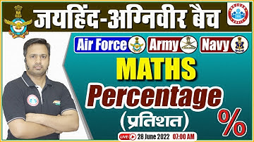 Maths For Agniveer 2022 | Percentage | प्रतिशत | Agniveer Maths Classes By Rakesh Sir #1