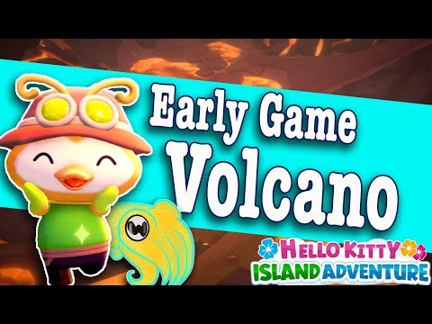 Climbing & Exploring the Volcano in Early Game (Day 3) - Hello Kitty Island Adventure walk through - YouTube