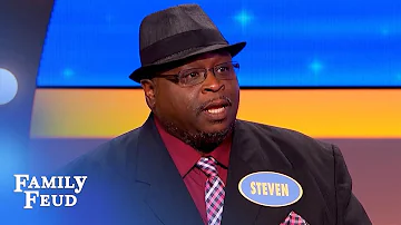 Steven has Steve Harvey dying laughing! | Family Feud