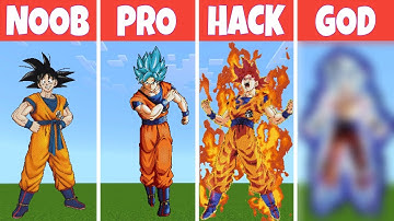 Minecraft NOOB vs PRO vs HACKER vs GOD || Goku Build Challenge