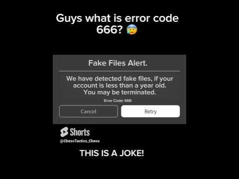 What would Error Code 666 look like? #shorts #errorcode #roblox - YouTube