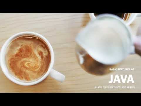 How to create Java application class, static method, and array