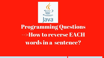 #10 : How to reverse each [every] word in sentence | java programs for selenium interview