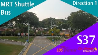 Singapore MRT Shuttle 37 Bus Service Route Visual (Direction 1)