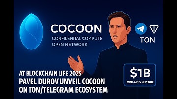 Pavel Durov Unveils “Cocoon” 🕸️ TON & Telegram Ecosystem Hits $1B+ in Mini Apps! #TON #Telegram #Bl