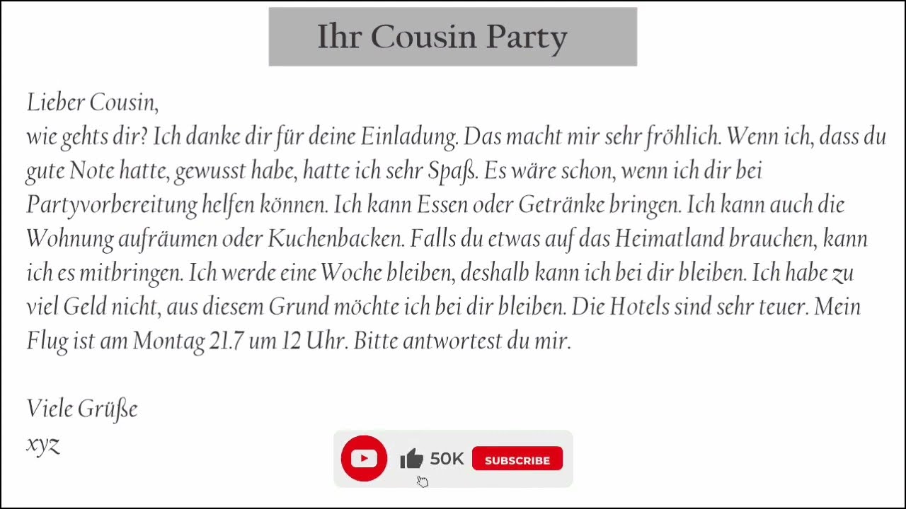 Goethe B1 Brief Schreiben 2026 | Prüfung Brief Schreiben 2026 | Telc | ÖSD |DTZ  Schreiben