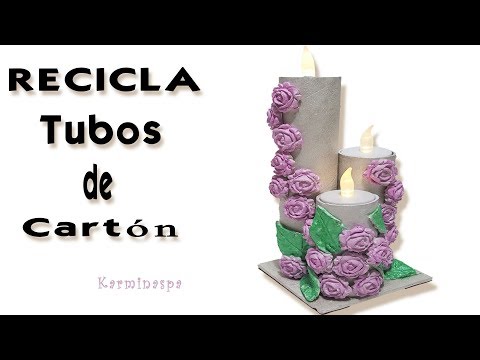 DIY Learn how to make very decorative candles with cardboard. Creative recycling Karminaspa