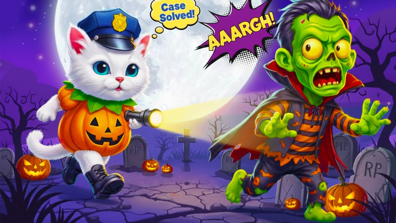 Zombie Police & Monster in the Dark! 😱 Spooky Funny Cartoons | Toby Family