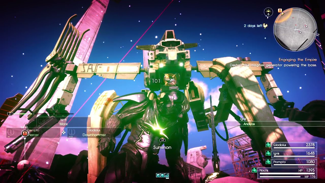 FINAL FANTASY XV - Engaging the Empire - Boss + Ramuh Summon