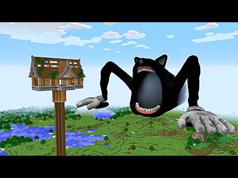 SURVIVING FROM CARTOON CAT EATER in Minecraft - Gameplay