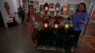Indoor/Outdoor Flickering Flame Lantern on Stake by Valerie on QVC screenshot 4