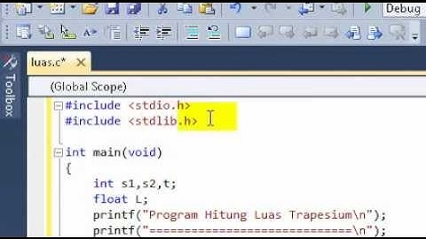 Program hitung luas trapesium dengan bahasa C