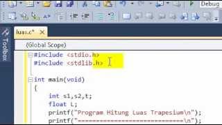 Program hitung luas trapesium dengan bahasa C
