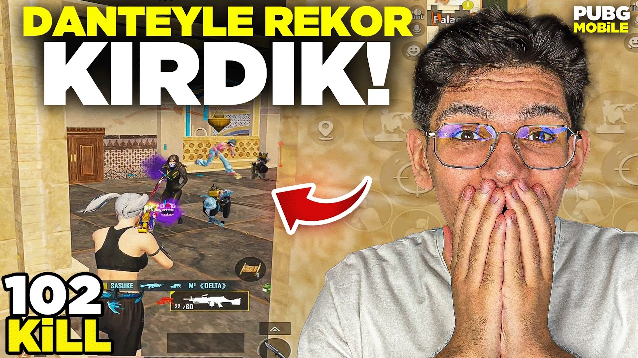 DANTEYLE REKOR KIRDIK! 2 MAÇTA 102 KİLL ALDIK - PUBG MOBİLE