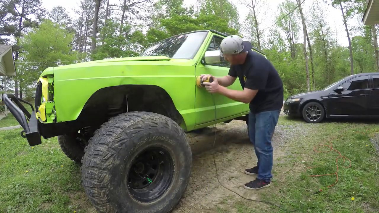 Painting A Jeep In 9 mins with Spray Cans (Matte Green) YouTube