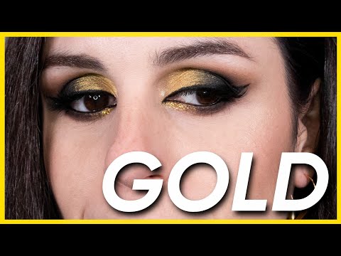 MAQUILLAJE NEGRO Y DORADO PARA OJOS HUNDIDOS | Lidia Martinez