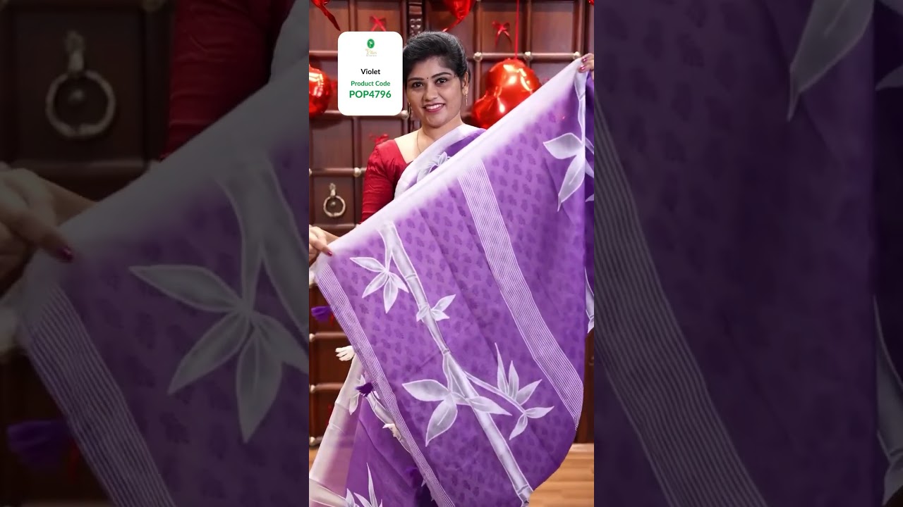 Хлопковое сари Чандери | Поп | Потис