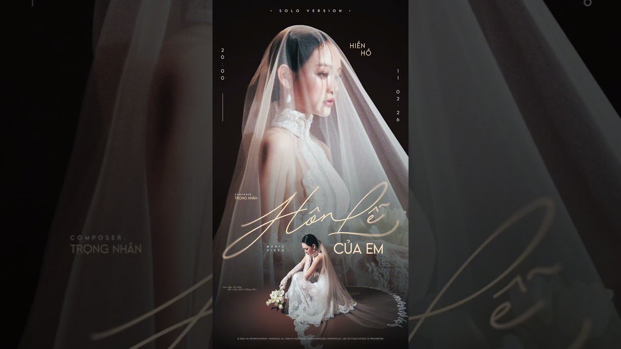 HÔN LỄ CỦA EM - HIỀN HỒ | Solo Version |St: Trọng Nhân 🎧 20:00 - 11/02 tại YouTube Hiền Hồ Official