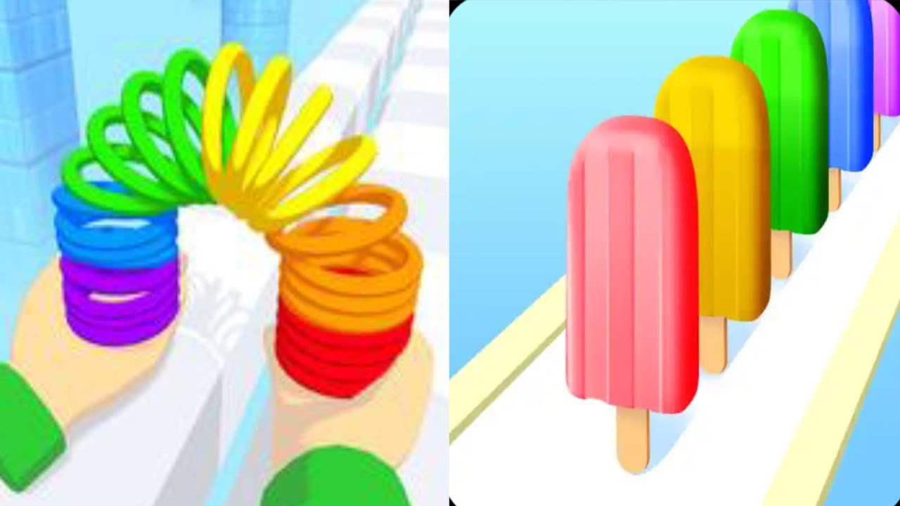 Toy Spring vs Popsicle Stack - All Levels Gameplay Android iOS Ep37 