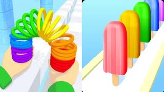 Famous Toy Spring vs Popsicle Stack - All Levels Gameplay Android iOS Ep37  Wealth