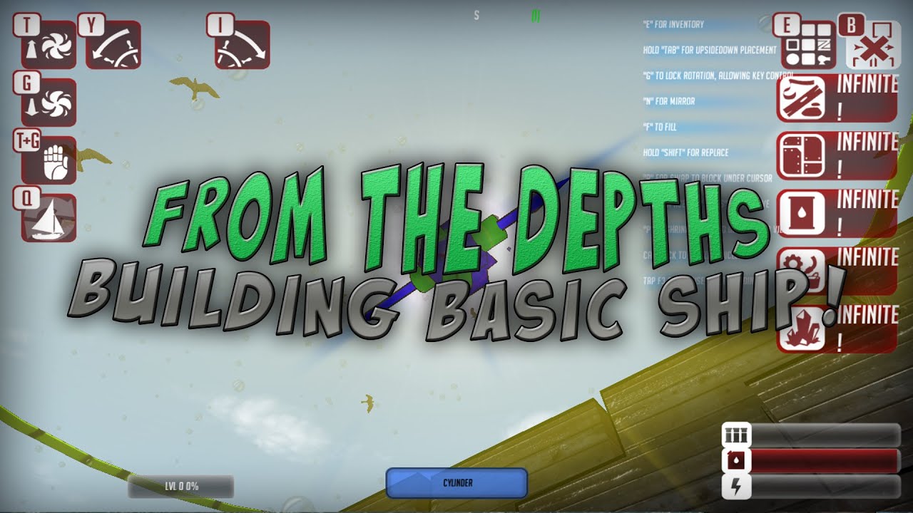 From The Depths: BUILDING THE BASIC SHIP #1 - YouTube