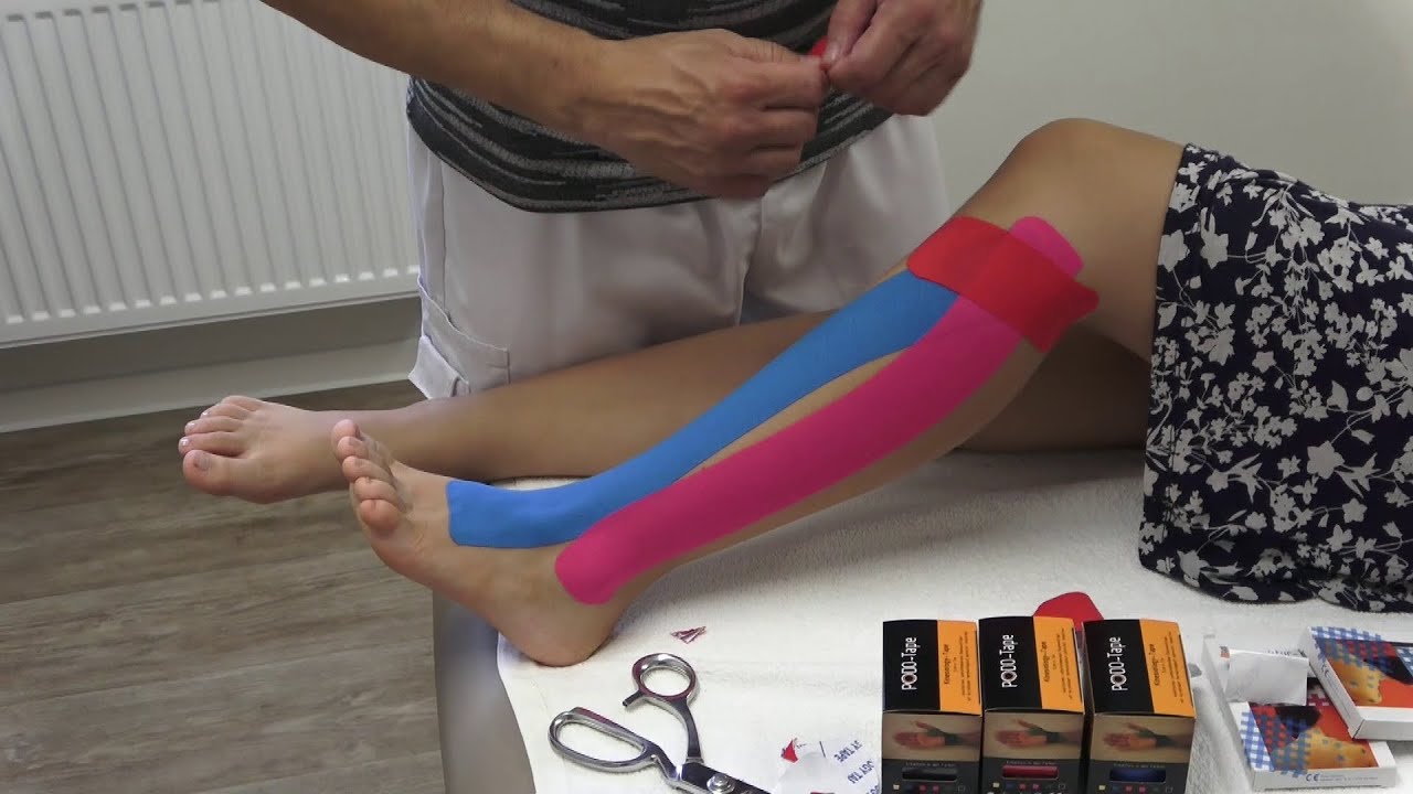Podo Taping Concept© Wadenbein Blockade , Schmerzen unterschenkel außen und Wadenkrämpfe