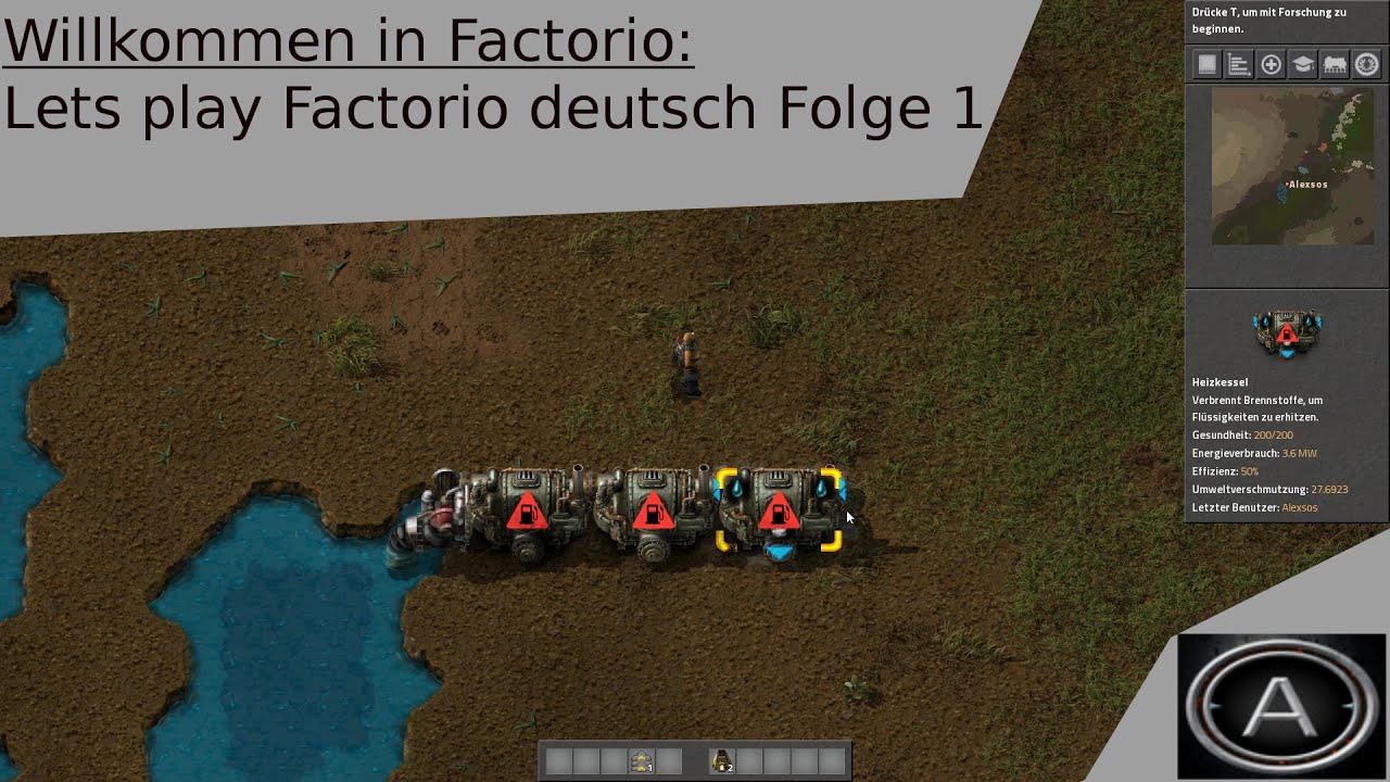 Willkommen in Factorio: Lets play Factorio deutsch Folge 1 - YouTube