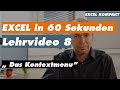 Das Kontextmenu und Smarttags - EXCEL in 60 Sekunden