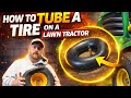 How to tube a tire with simple tools!