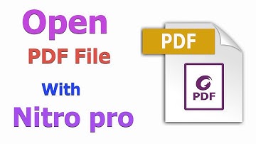 How to Open a PDF File with Nitro Pro