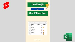 Emojis in Excel IF Function 🏆 | Cool Excel Tip #shorts screenshot 3