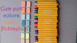 Cum poti colora pasta polimerica -Creioane colorate de ceara - Partea II
