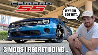 3 Mods I REGRET doing to my 5th Gen Camaro SS - I wish I did THESE Instead... | Gen 5 Camaro Mods!