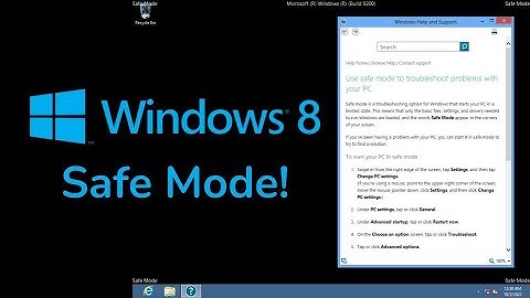 Running Windows 8 in Safe Mode!
