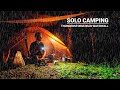 Solo Camping: Hujan Petir di dekat Curug, Masak Sei Sapi dan Cah Kangkung, ASMR