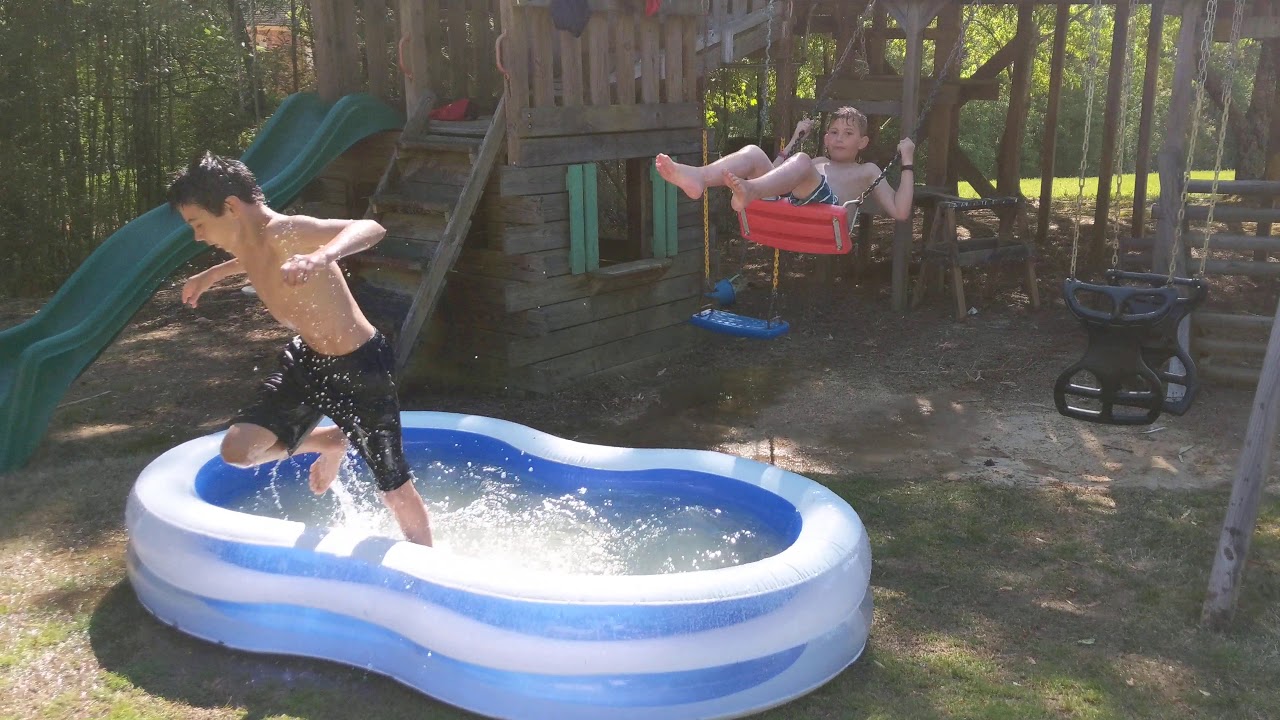 Swing and pool YouTube