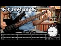 EUROPE - The final countdown (bass cover w/Tabs & lyrics)