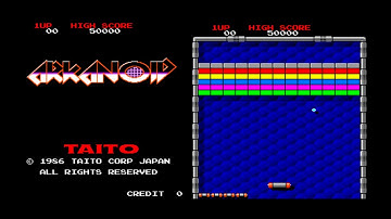 🎞 TAITO ARKANOID 1986 │ ARCADE VIDEO GAME DEMO MODE  80s🕹
