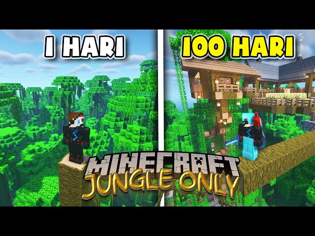 100 Hari di Minecraft tapi Jungle Only❗️❗️ class=