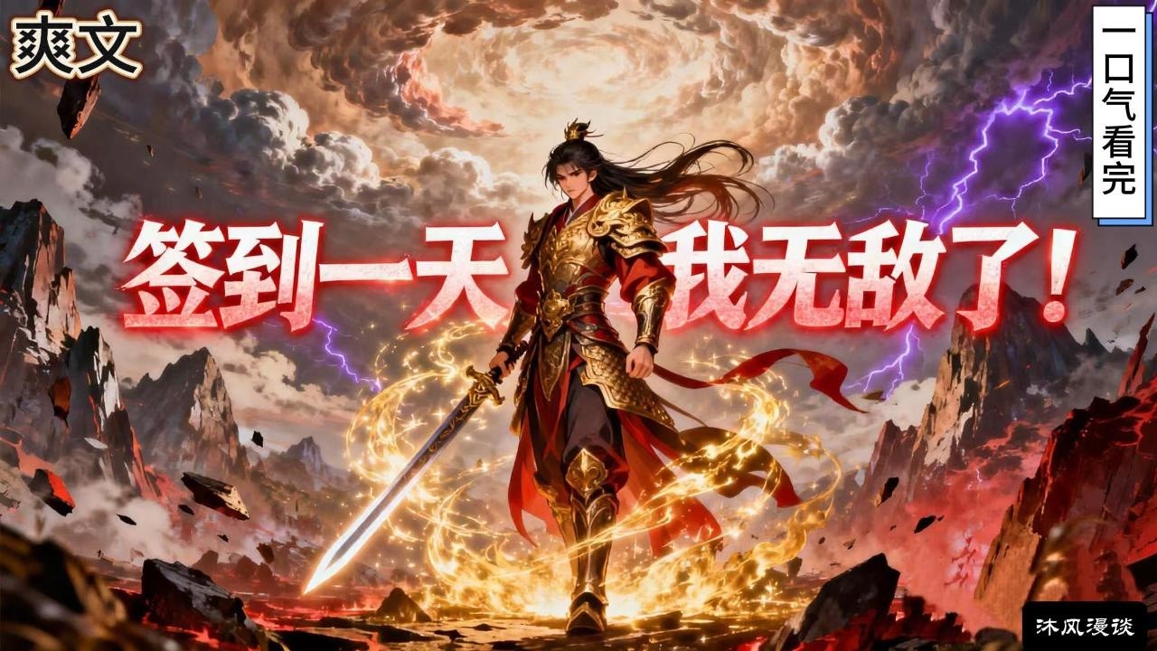 完结《签到一天，我无敌了！》一个念头可以斩星辰，呼吸就是混沌紫气，头发上缠着大道法则，眼睛里流转着因果命运...姜宁穿越玄阳世界，签到第一天，直接无敌了……#動漫 #穿越#有声漫画#爽文#玄幻 #无敌