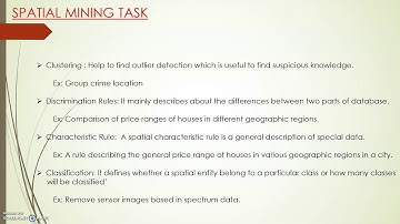 Spatial Mining & Time Series Mining