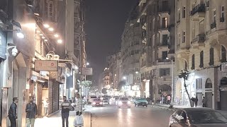 Sabado en la noche Centro de El Cairo Egipto  EN VIVO