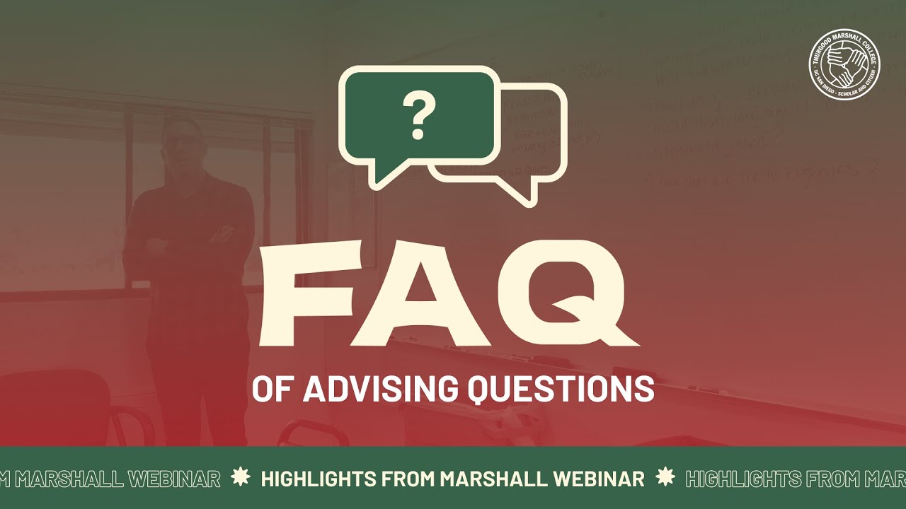 FAQ of Advising Questions - YouTube