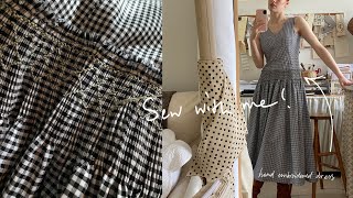 SEW WITH ME | HAND SMOCKED BLACK GINGHAM DRESS | MsRosieBea