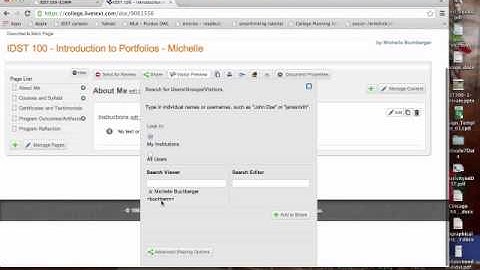 Sharing your Portfolio with Other LiveText Users