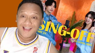 REZA DARMAWANGSA VS LEONA ZHEN - SING OFF TIKTOK SONGS 24 (REACTION)