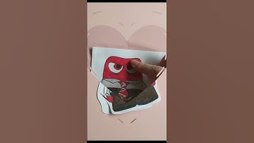 Inside Out 2 - Anger Paper Squishy  #diy #insideout2