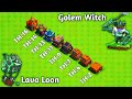 Lava Loon VS Witch Golem With Every Level Town Hall || Who Best Troops || Clash Of Clans