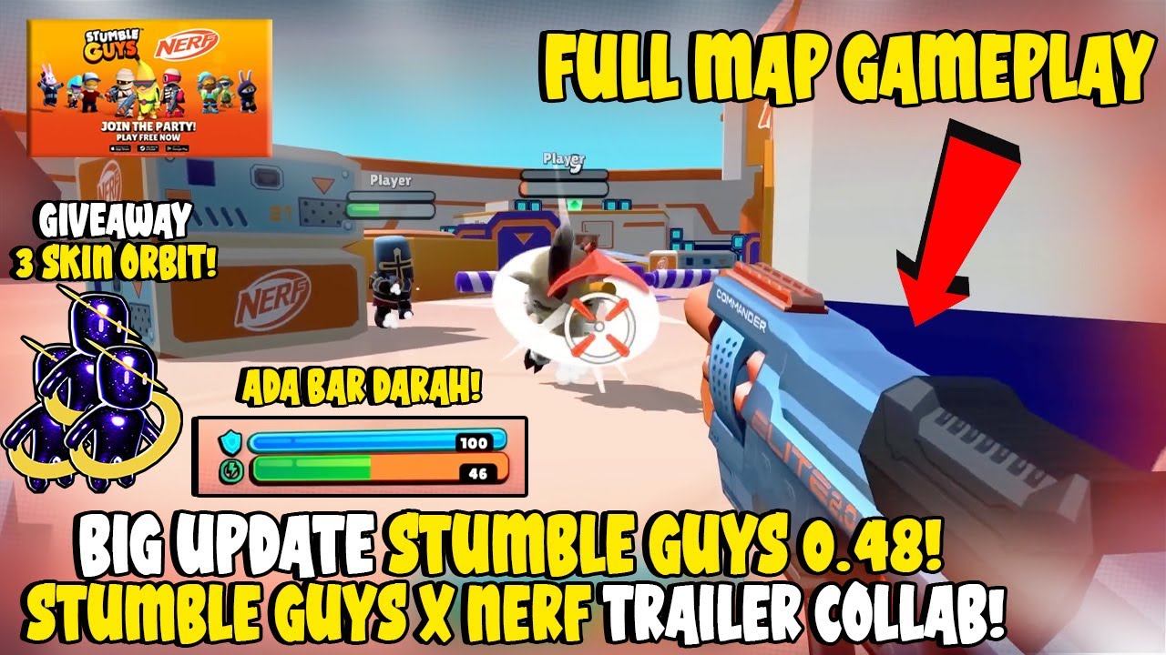 Stumble Guys adiciona novos impulsos e um novo mapa em parceria com a NERF